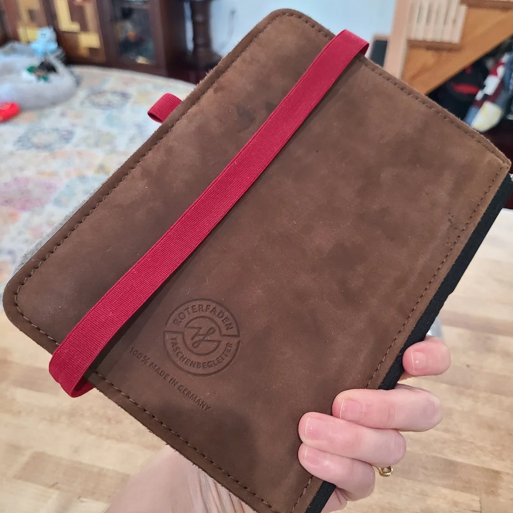 Roterfaden M A5 Travelers Notebook Leather Cover Taschenbegleiter - Picture 15 of 15